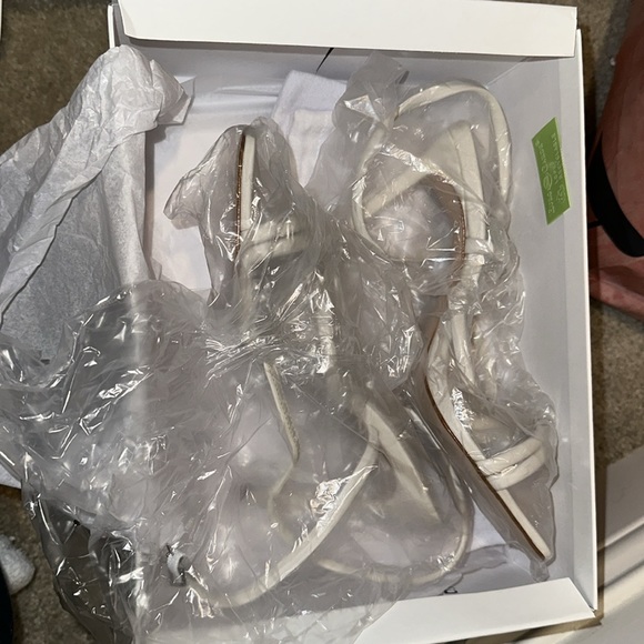 SOLD Schutz white strappy heels - Picture 5 of 8